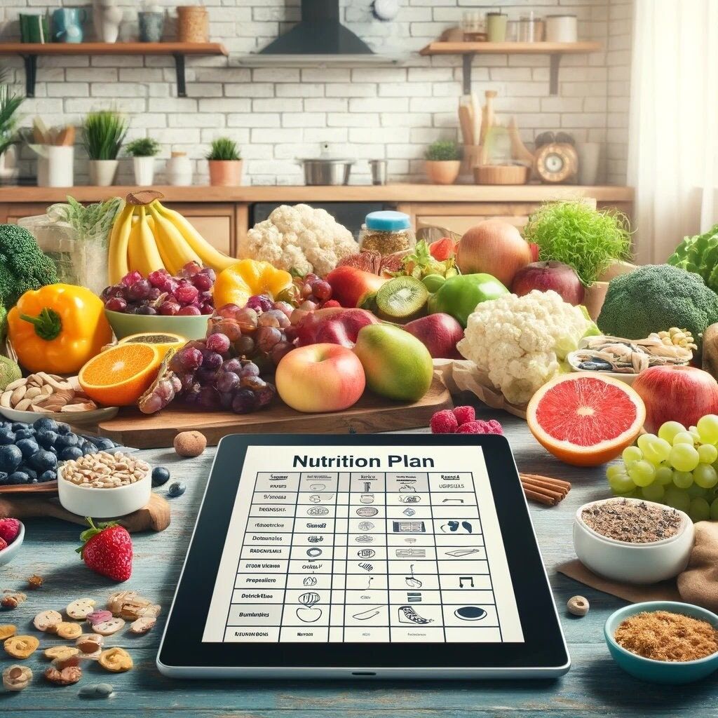 Abstract weekly calendar grid for educational meal planning context